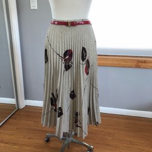 Vintage 80s pleated midi skirt